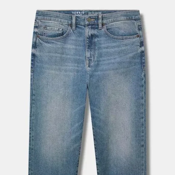 NWT TORRID plus high rise straight ankle crop jeans in Americano (sz20) - Picture 5 of 11